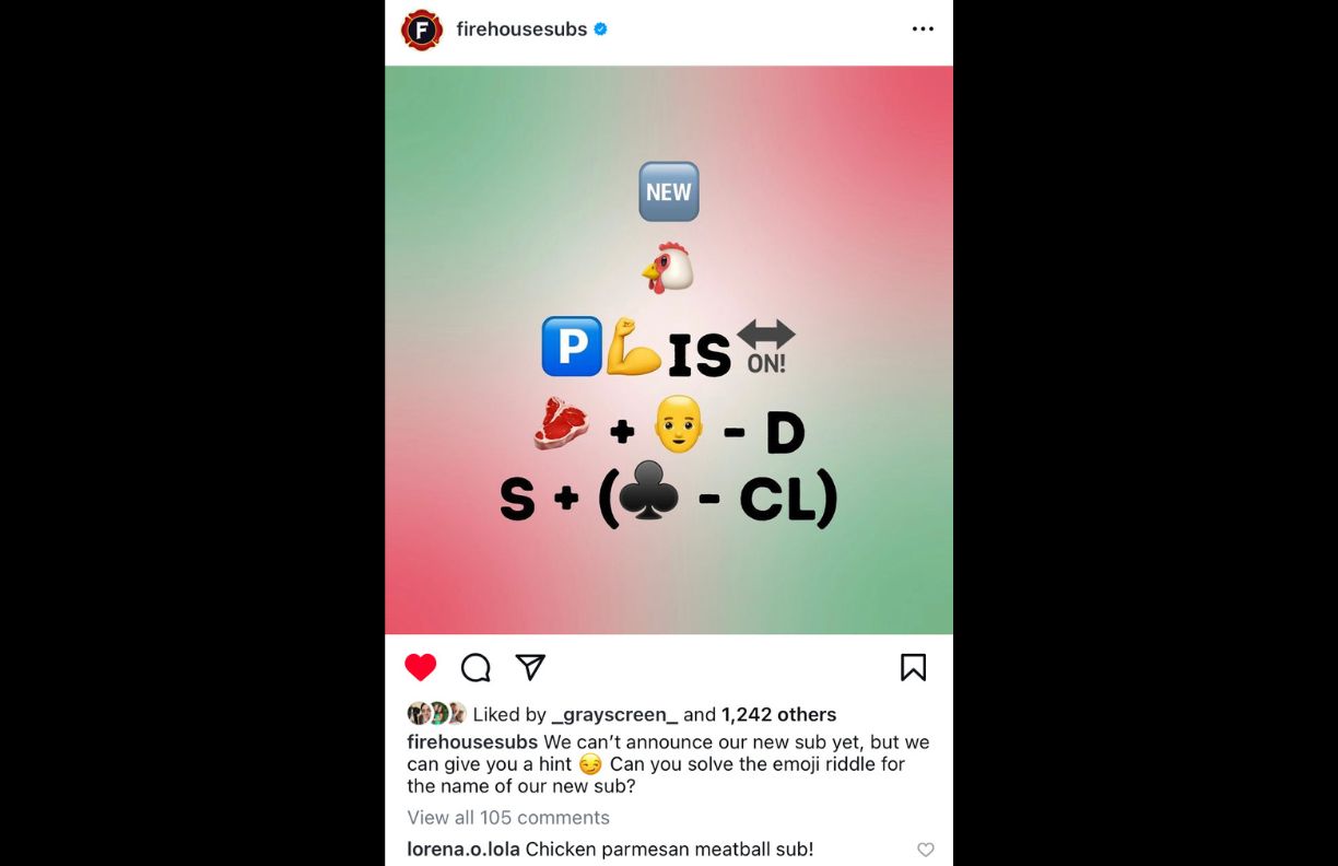 Emoji riddle for social media post