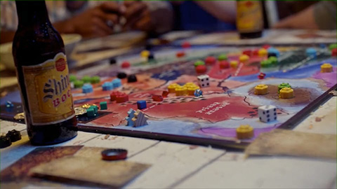 game board and Shiner beer