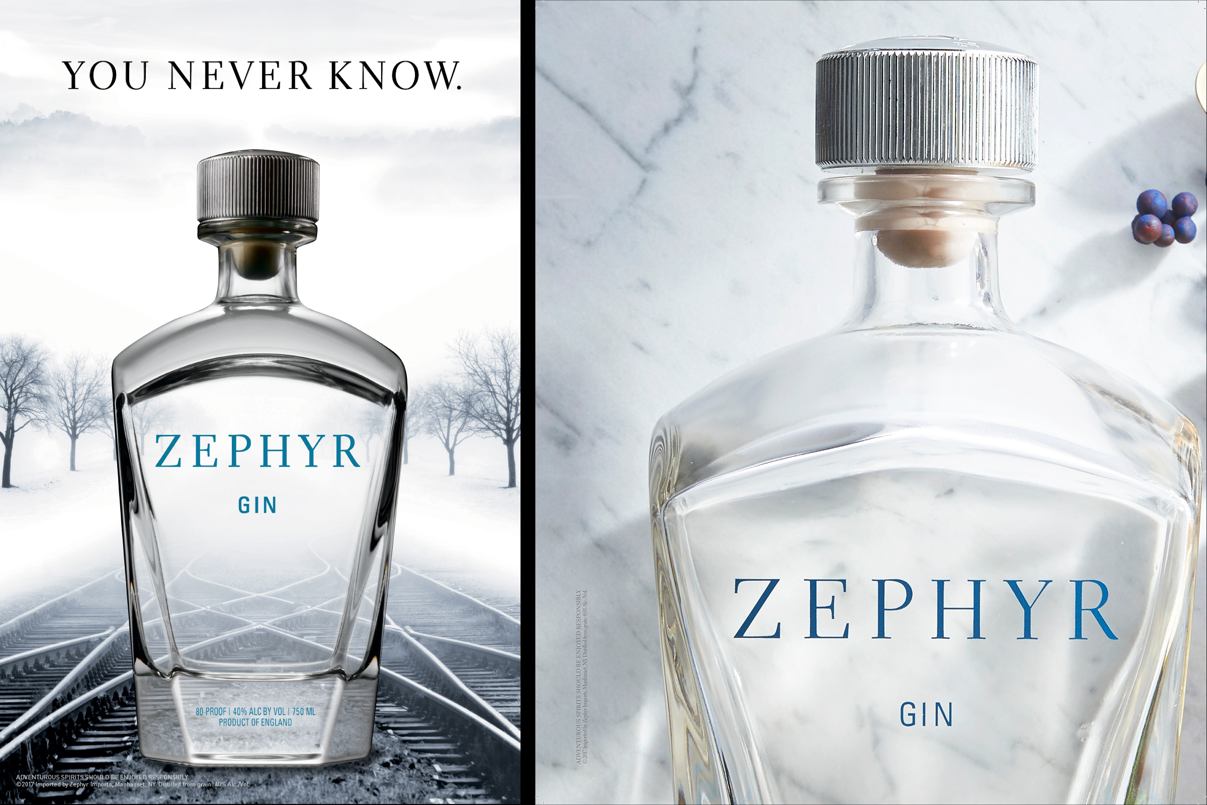 Zephyr Gin bottle design