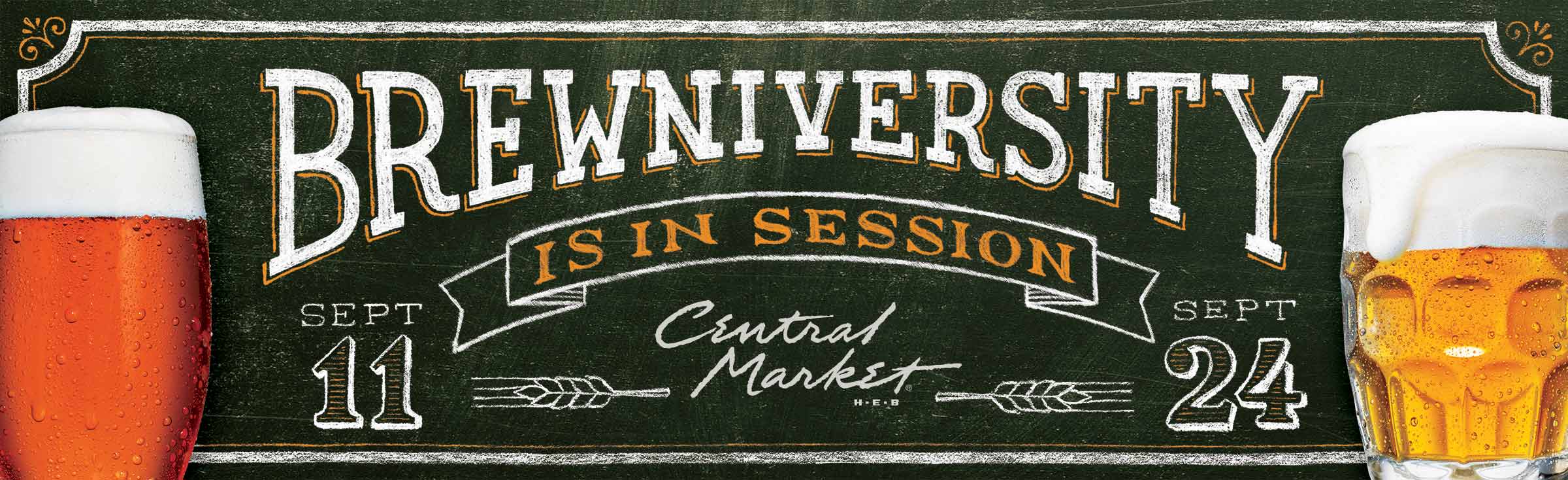 Central Market Brewniversity outdoor billboard