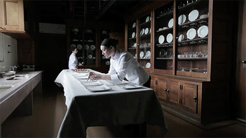 Chef preparing plates for Biltmore guests