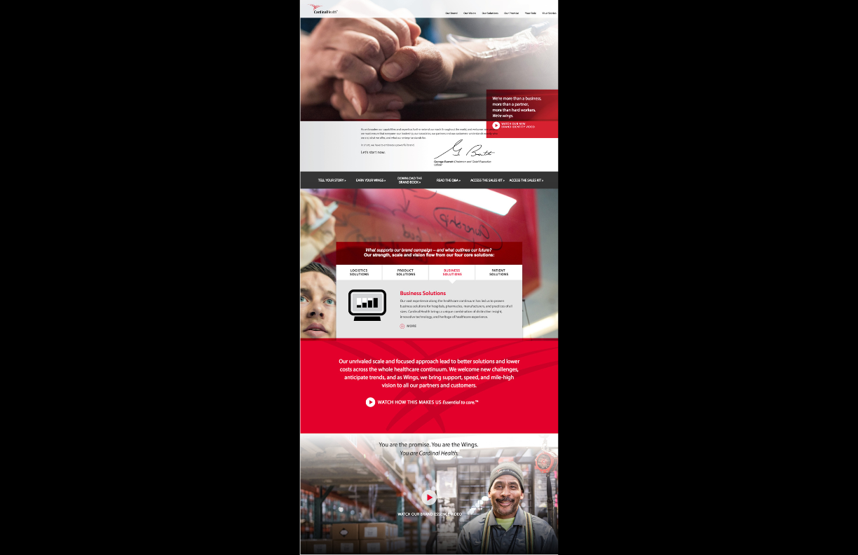 Cardinal Health microsite pages