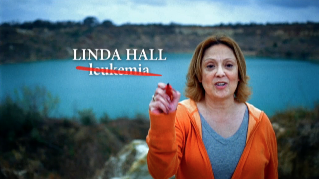 Linda Hall crossed out leukemia