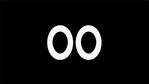 Two white circles on black background