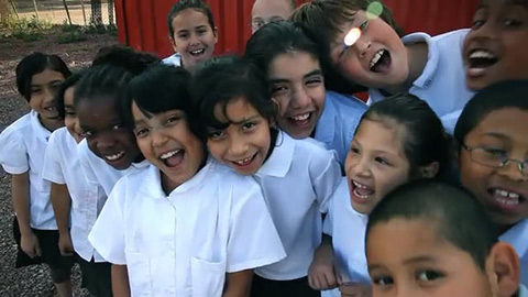 Group of children laughing