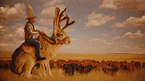 CW riding a jackalope