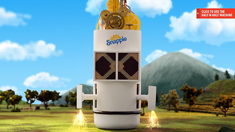 Snapple rocket taking off