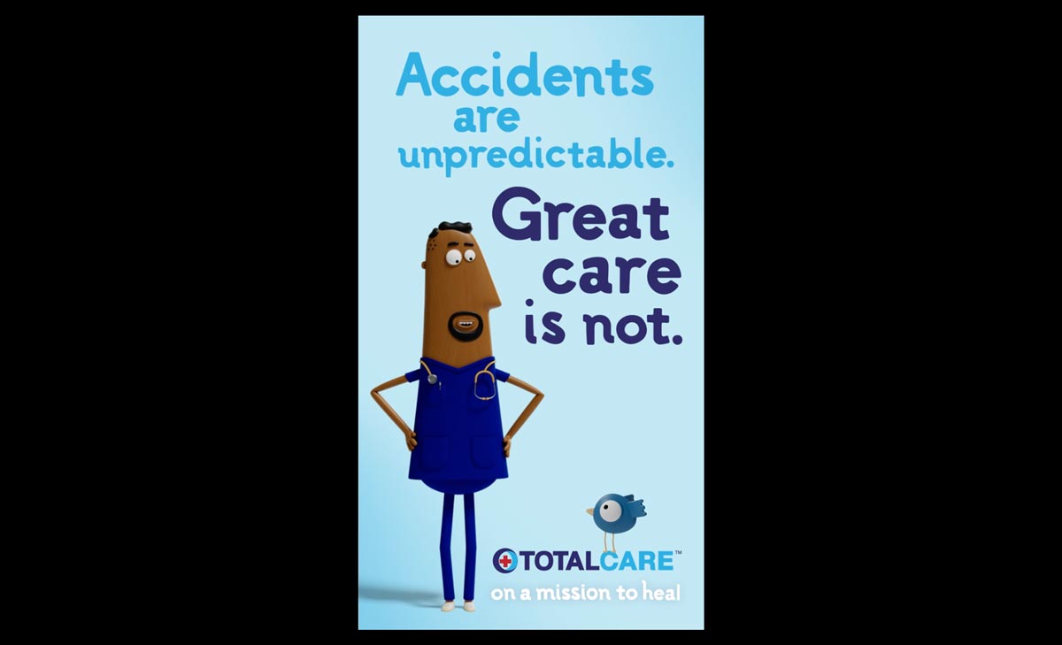 TotalCare social media - Accidents are unpredictable. Great care is not.